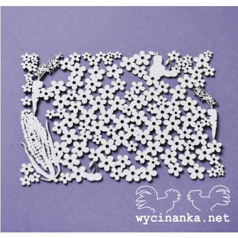 Tekturka Wycinanka Na Wsi - Tło Kwiaty i Warzywa